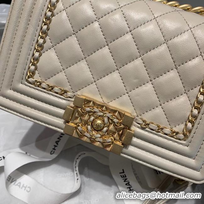 New Release Creation BOY CHANEL Flap Bag A67085 White