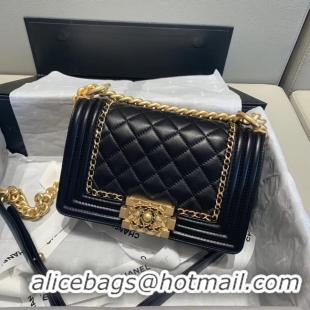 Shop Cheapest BOY CHANEL flap bag A67085 black