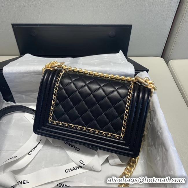 Shop Cheapest BOY CHANEL flap bag A67085 black