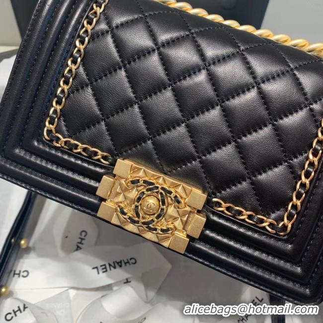 Shop Cheapest BOY CHANEL flap bag A67085 black