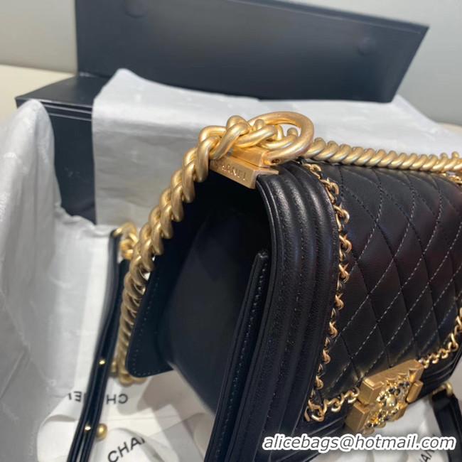 Shop Cheapest BOY CHANEL flap bag A67085 black