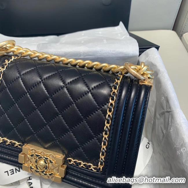 Shop Cheapest BOY CHANEL flap bag A67085 black