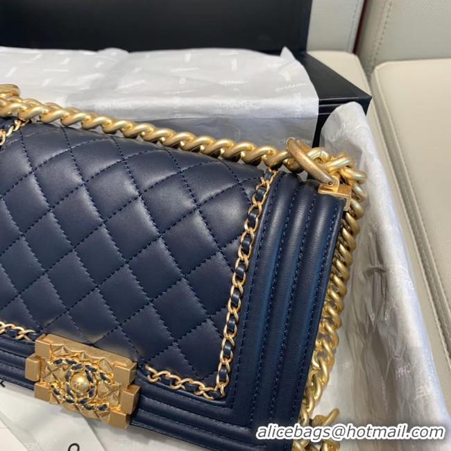 Buy Duplicate BOY CHANEL flap bag A67085 Navy Blue