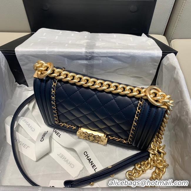 Buy Duplicate BOY CHANEL flap bag A67085 Navy Blue