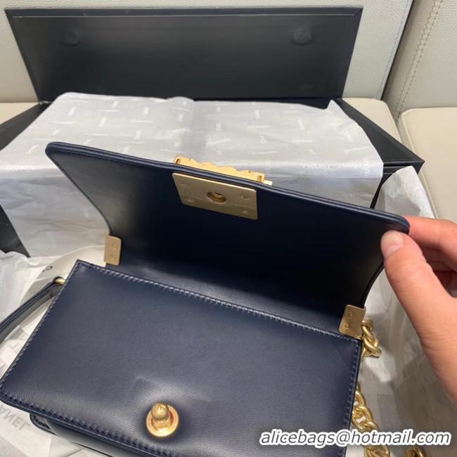 Buy Duplicate BOY CHANEL flap bag A67085 Navy Blue