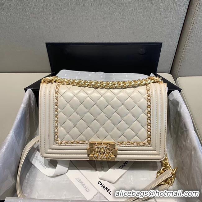 Shop Cheap BOY CHANEL flap bag A67086 White