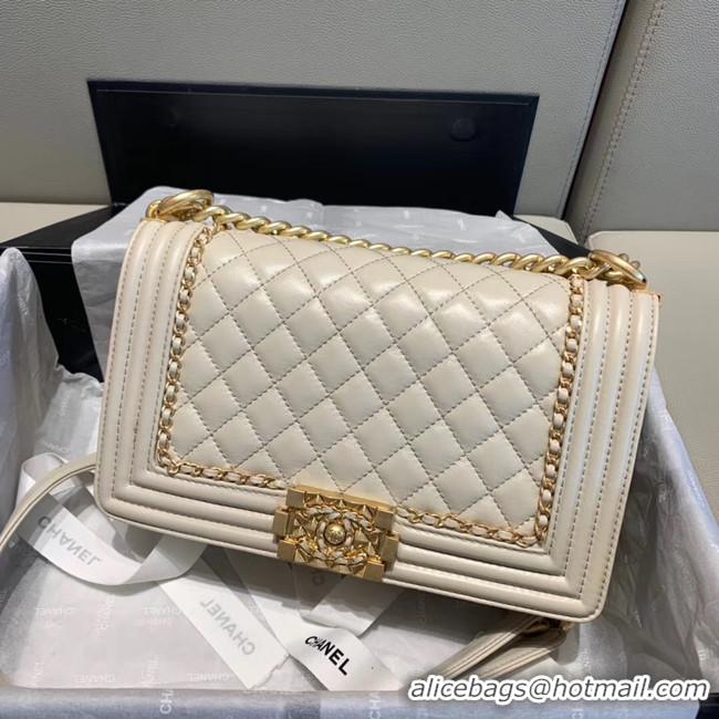 Shop Cheap BOY CHANEL flap bag A67086 White