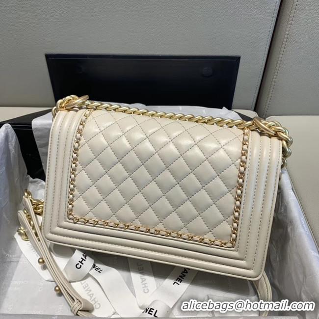 Shop Cheap BOY CHANEL flap bag A67086 White