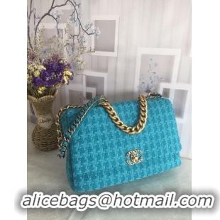 Modern Classic Imitation CHANEL 19 Flap Bag AS1162 blue