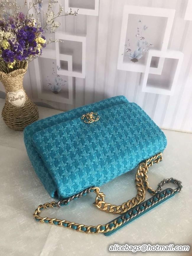 Modern Classic Imitation CHANEL 19 Flap Bag AS1162 blue