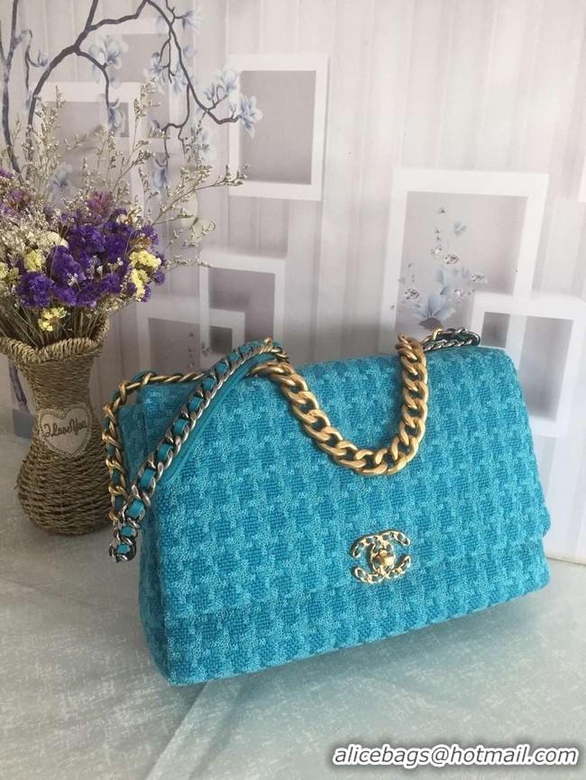 Modern Classic Imitation CHANEL 19 Flap Bag AS1162 blue