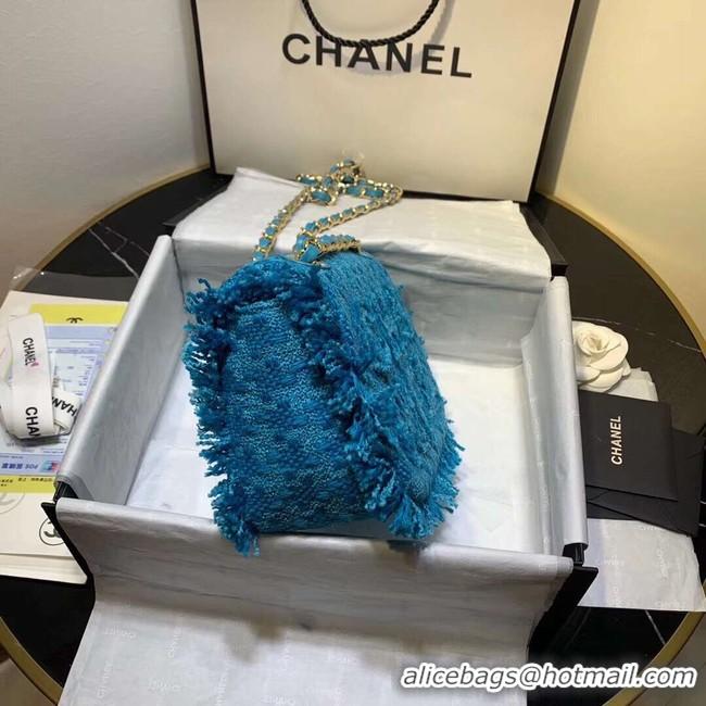 Stylish Imitation CHANEL 19 Flap Bag AS0974 blue