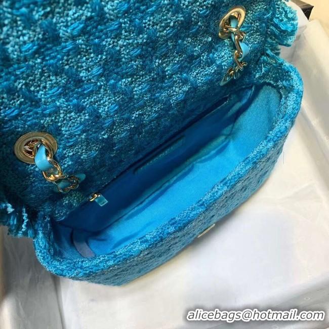 Stylish Imitation CHANEL 19 Flap Bag AS0974 blue