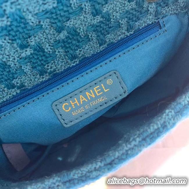 Stylish Imitation CHANEL 19 Flap Bag AS0974 blue