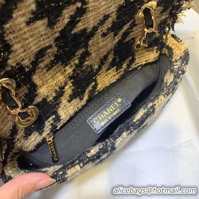 Unique Discount CHANEL 19 Flap Bag AS0974 apricot&black