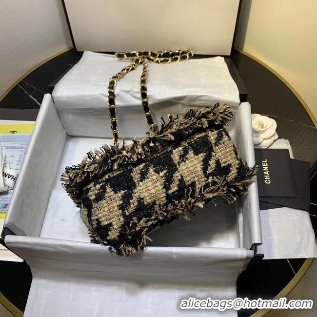 Unique Discount CHANEL 19 Flap Bag AS0974 apricot&black