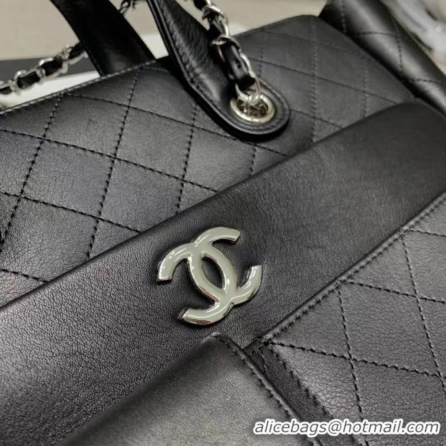 High Quality CHANEL Large zip shopping bag AS1300 black