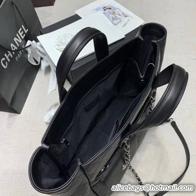 High Quality CHANEL Large zip shopping bag AS1300 black