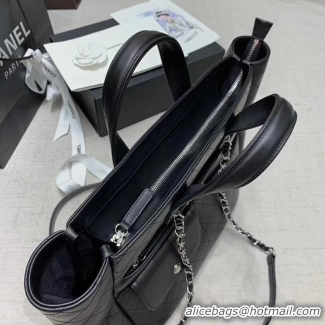 High Quality CHANEL Large zip shopping bag AS1300 black