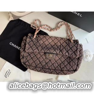 Unique Promotional CHANEL Denim flap bag AS1113 pink