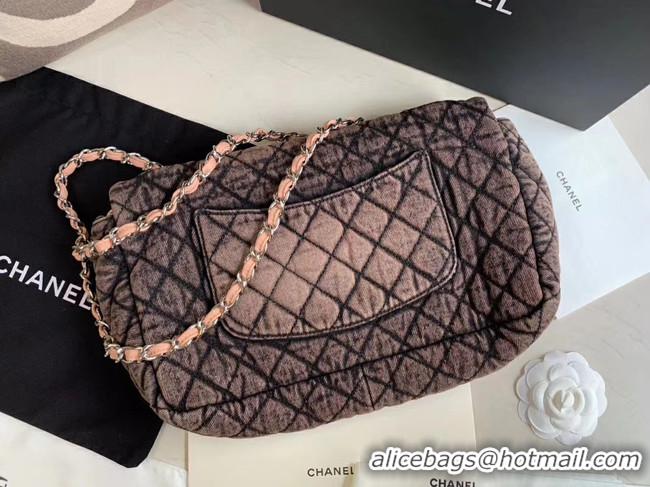 Unique Promotional CHANEL Denim flap bag AS1113 pink