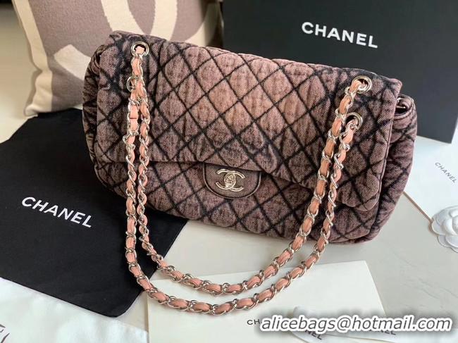 Unique Promotional CHANEL Denim flap bag AS1113 pink