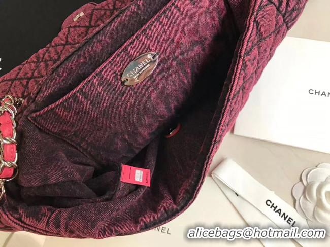 Good Product CHANEL Denim flap bag AS1113 red