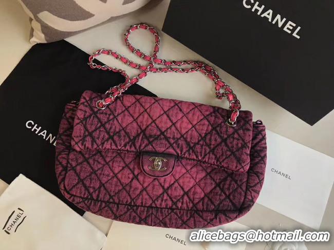 Good Product CHANEL Denim flap bag AS1113 red