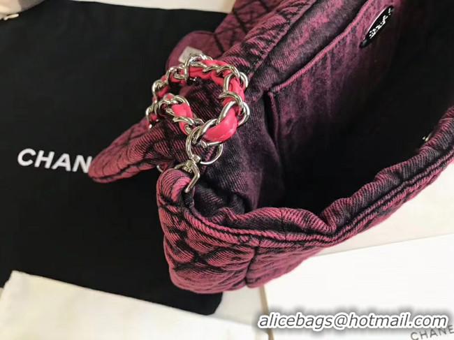 Good Product CHANEL Denim flap bag AS1113 red