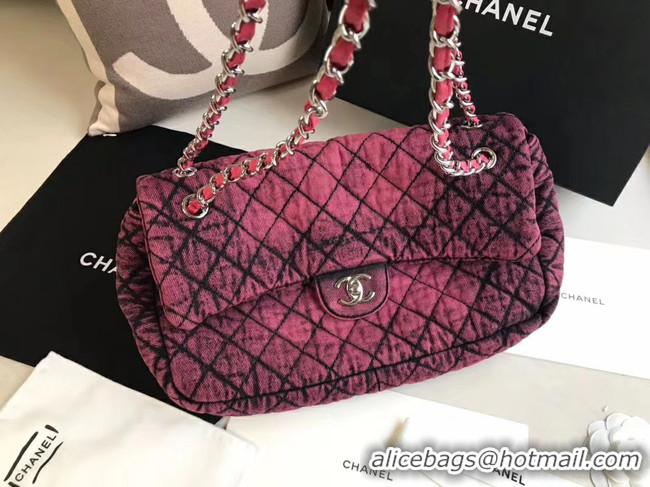 Good Product CHANEL Denim flap bag AS1113 red