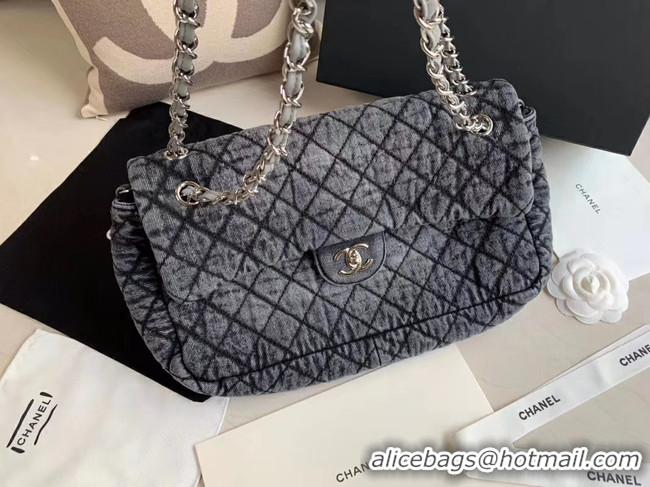 Luxurious Cheapest CHANEL Denim flap bag AS1113 grey