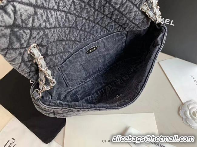 Luxurious Cheapest CHANEL Denim flap bag AS1113 grey