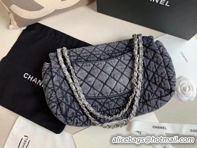 Luxurious Cheapest CHANEL Denim flap bag AS1113 grey