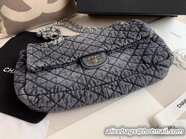 Luxurious Cheapest CHANEL Denim flap bag AS1113 grey