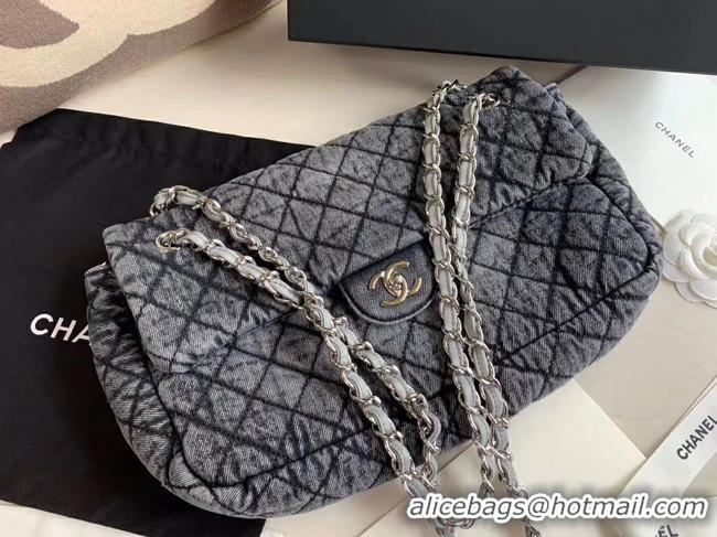 Luxurious Cheapest CHANEL Denim flap bag AS1113 grey