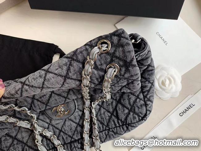 Luxurious Cheapest CHANEL Denim flap bag AS1113 grey