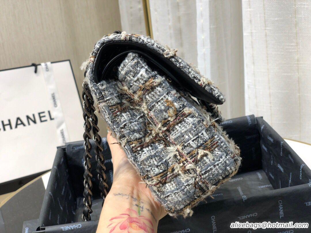 Traditional Discount Chanel 2.55 Series Flap Bag Original Fabric A87011 Gray