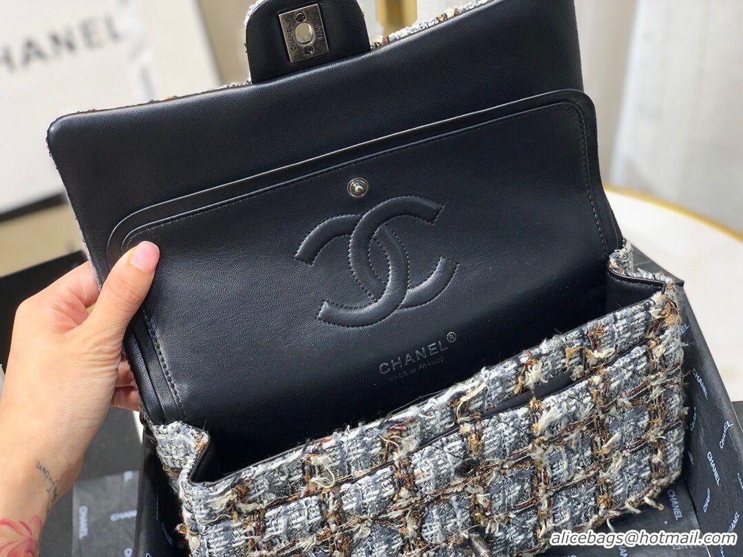 Traditional Discount Chanel 2.55 Series Flap Bag Original Fabric A87011 Gray