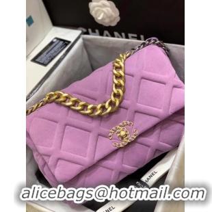 Imitation Charming CHANEL 19 Flap Bag AS1160 Lavender