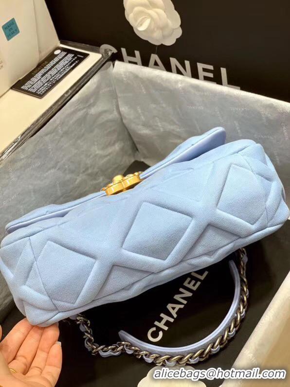 Luxury Discount CHANEL 19 Flap Bag AS1161 light blue