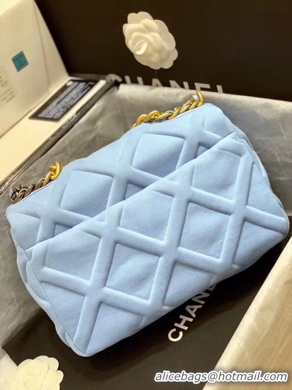 Luxury Discount CHANEL 19 Flap Bag AS1161 light blue