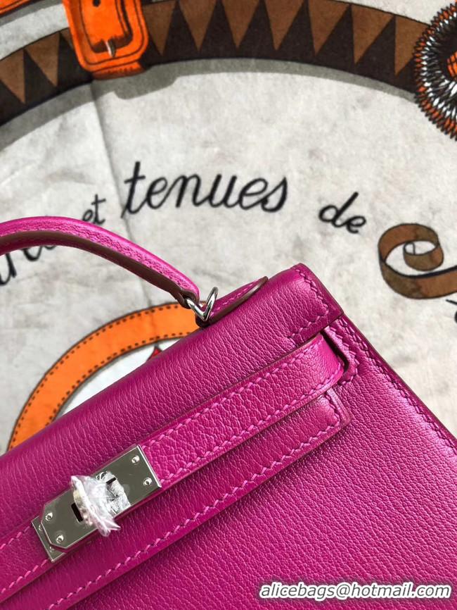 Trendy Design Hermes original mini Kelly chevre mysore K19CM rose&silver Metal