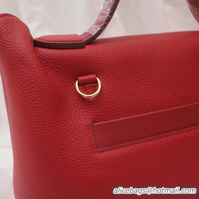 Imitation Classic Hermes Kelly togo Leather Tote Bag H2424 Red