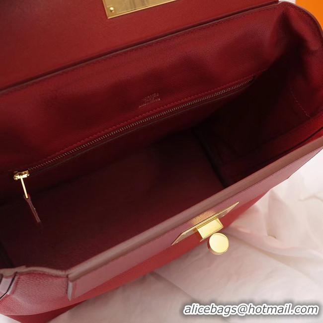 Imitation Classic Hermes Kelly togo Leather Tote Bag H2424 Red