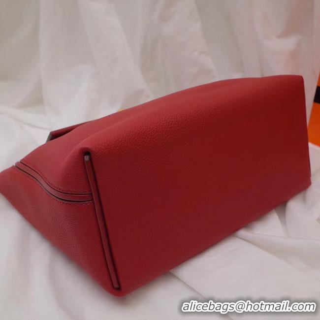 Imitation Classic Hermes Kelly togo Leather Tote Bag H2424 Red