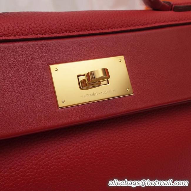 Imitation Classic Hermes Kelly togo Leather Tote Bag H2424 Red