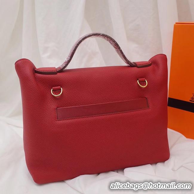 Imitation Classic Hermes Kelly togo Leather Tote Bag H2424 Red