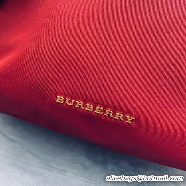 Generous Imitation Burberry Large Backpack Fabric BU3699 red