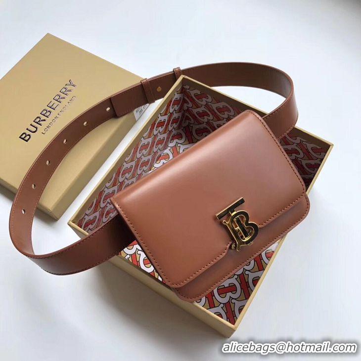 New Style BurBerry Original Leather Thomas Belt Bag BU55699 Brown