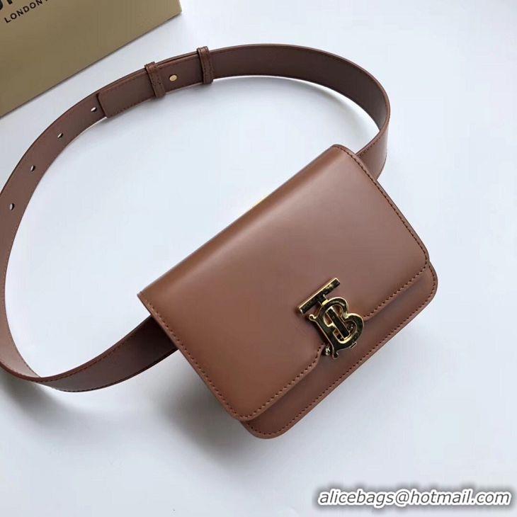 New Style BurBerry Original Leather Thomas Belt Bag BU55699 Brown